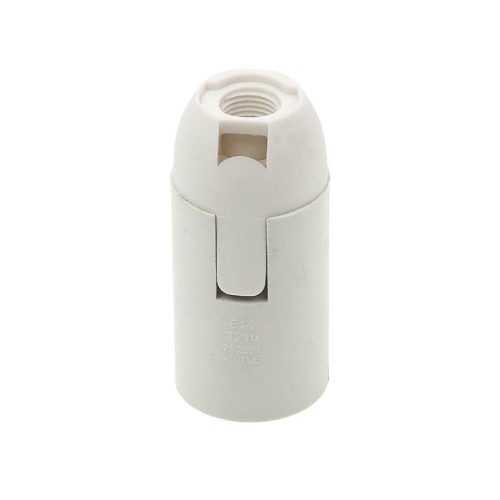VITO E14 Plastic Lampholder White Pressed End Base 7300040 VITO