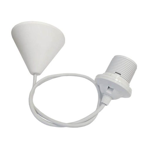 VITO E27 Lampholder With Cable, Rosete & Terminal White 7300200 VITO