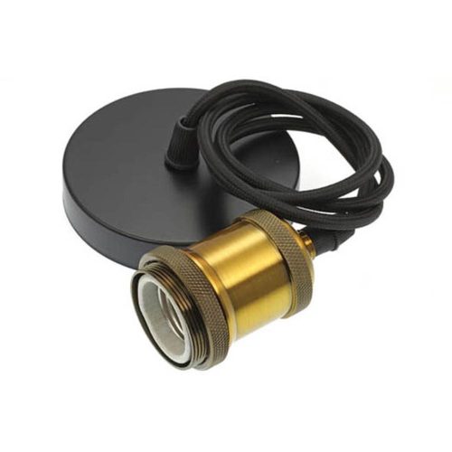 VITO Pendant With 1M Cable Estelle-C E27 Mat Golden + Black  7320170 VITO