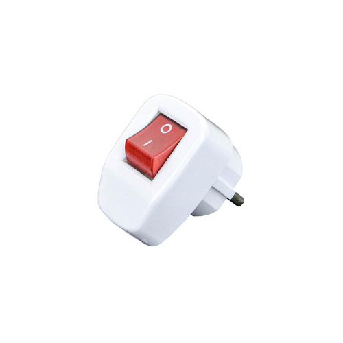 VITO Male Plug Schucko With Switch & Down Side Connection White Ip20 8006550 VITO
