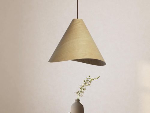 NEDES Tömör fa lámpa E27 / 450 - WRE012