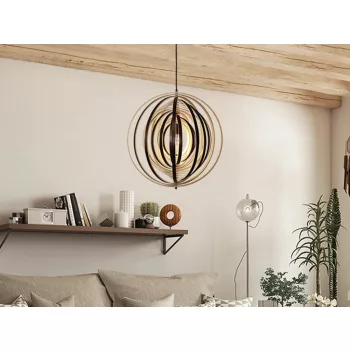 NEDES Tömör fa lámpa E27 / 500 - WRE072