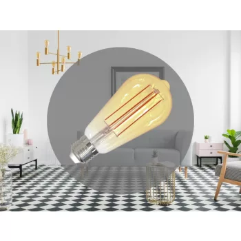   NEDES LED Filament SLIM 4,5W VINTAGE - ST64 / E27 / 1800K - ZFS101