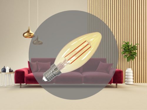 NEDES LED Filament SLIM 4,5W VINTAGE - C35 / E14 / 1800K - ZFS103