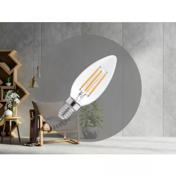 NEDES LED Filament 4W - C35 / E14 / 3000K - ZLF712