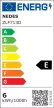 NEDES LED Filament 6W - C35 / E14 / 3000K - ZLF713D