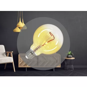   NEDES LED Filament SHAPE 4W YELLOW - G95 / E27 / 1800K - ZSF109