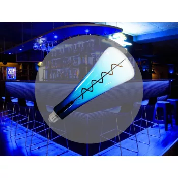   NEDES LED Filament SHAPE 5W BLUE - T110 / E27 / 1800K - ZSF110