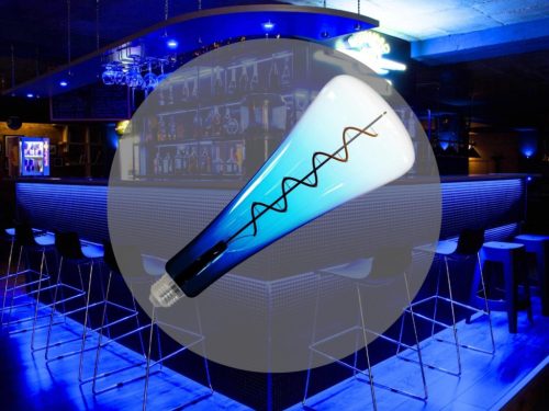 NEDES LED Filament SHAPE 5W BLUE - T110 / E27 / 1800K - ZSF110