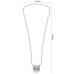 NEDES LED Filament SHAPE 5W BLUE - T110 / E27 / 1800K - ZSF110