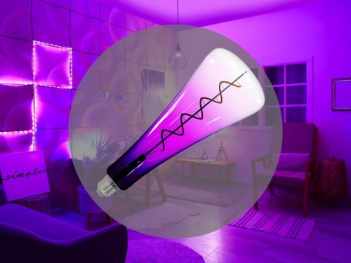 NEDES LED Filament SHAPE 5W PURPLE - T110 / E27 / 1800K - ZSF111