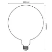 NEDES LED Filament  SPIRAL 4W VINTAGE - G200 / E27 / 2000K - ZSF115