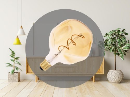 NEDES LED Filament BUMPED 4W VINTAGE - G125 / E27 / 2000K - ZSF117