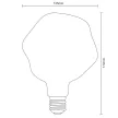 NEDES LED Filament BUMPED 4W SMOKE - G125 / E27 / 2000K - ZSF118