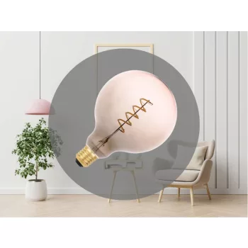   NEDES LED Filament SPIRAL 4W GREY - PINK - G125 / E27 / 2000K - ZSF123
