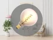 NEDES LED Filament SPIRAL 4W GREY - PINK - G125 / E27 / 2000K - ZSF123