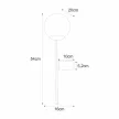 ZUMA LINE WALL LAMP ORBIT 5001 1XE27 BLACK/WHITE