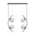 ZUMA LINE PENDANT HELIX 5016 4XE14 BLACK/WHITE