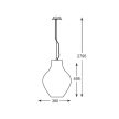 ZUMA LINE PENDANT BRESSO P19066A-D38 1XE27