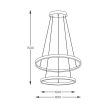 ZUMA LINE LED PENDANT BRENO 2023200-BK 60W CCT BLA