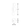 ZUMA LINE WALL LAMP OMI 1178 3XG9 BLACK