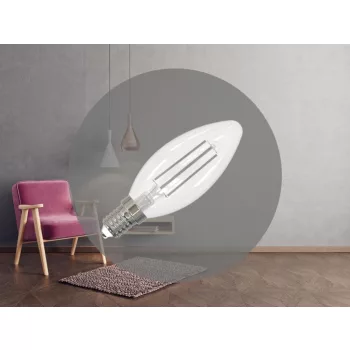 NEDES LED Filament FEHÉR 4,5W - C35 / E14 / 4000K - ZWF206