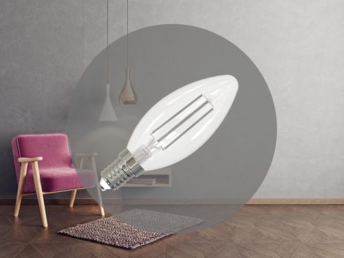NEDES LED Filament FEHÉR 4,5W - C35 / E14 / 4000K - ZWF206